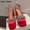 Sandals Fashion Women Bowknot Pumps Retro Mary Janes Chunky Heels Spring Platform Dress Party Wedding Woman 230225