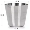 Wine Glasses 20pcs 30 ml stainless steel wine glasses Outdoor camping Coffee Tea Cup Silver Rugged Metal Shooter Suitable 230225