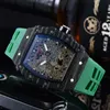 2023 Den nya 3-stifts kvartsklockan transparent Bezel Men's Automatic Watch Men's Designer handledsvattent￤t reloj HOMBRE