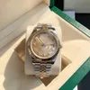 With original box 41mm mans Woman luxury watch Datejust Date President gold Diamond Dial Asia 2813 Movement Mechanical Automatic Man's Watches Montre De Luxe 67