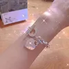 Hot selling women silver cuff bangle birthday gift 925 bracelet designer silver heart bracelet jewelry heart pendant sweat-proof and fadeless technology