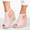 Sandaler 2022 Plus Size Shoes For Women's Platform Wedge Fish Mouth Sandaler Kvinnor Fashion Sandaler Lyxiga sandaler Kvinnor Designers Z0224