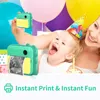 Câmera de câmeras de câmeras de brinquedo Câmera instantânea de impressão para crianças 1080p Video PO Digital Câmera com papel imprimido Presentes de aniversário para crianças menino menino 230225