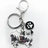 Nyckelringar Ankomstfamilj Pet Dog smycken Keychain Emalj Färg Butterfly Pendant Metal Hummer Clasp Key Chain