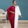 Abbigliamento etnico Patchwork Solido Abiti da donna africani Applique di alta qualità Manica a pipistrello Vestidos Robe Pullover Abiti nigeriani per tutti i giorni