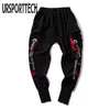 Herenbroek hiphop joggers mannen brief linten lading broek zakken track tactical casual technische techwear mannelijke broek zweetwedstrijden sport streetwear 230225