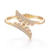 Bangle Punk Eloy Leaf Statement For Women Beautiful Rhinestone Armband Fashion Accessories smycken