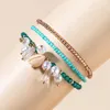 Bracelets porte-bonheur Crystal Clear Glass Bead Bracelet Set Style féminin Design Summer Trend WholesaleCharm