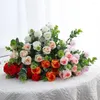 Fiori decorativi Forniture per bouquet di rose artificiali per feste ornamentali anti-sbiadimento