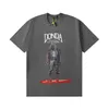 Designer t Shirt Kanyes Wests 2023 Spring and Summer New Astronaut Short Sleeve Printed Round Neck Creative T-shirt Dark Gray Black