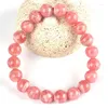 Strand Natural Rhodochrosite Armband Pink Ornament grossist