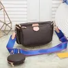 5A 럭셔리 가방 좋아하는 멀티 액세서리 3 개/대 여성 Crossbody 지갑 메신저 가방 핸드백 꽃 어깨 레이디 가죽 멀티 Poche