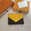 High Quality pu Leather card holder Coin Purses folding Classic Zip Wallets Fashion Designer mens Holders Letter Womens purse Luxury unisex Wallet 6 colors