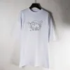 SS VTM Unicorn Baskı Büyük Boy Gevşek Erkekler ve Kadınlar Yuvarlak Boyun Kısa Kollu T-Shirt Moda Markası