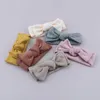 Haaraccessoires 2023 Babymeisjes Lovely Diy Bow Hairband Elastische hoofdband Stretch Knoop Bandanas brede hoofdtooi Hoofdwrap voor Princess