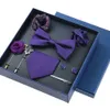 Pescoço Brand Fashion Brand Men's Tie Set Gift Box Bowtie Pocket Squares