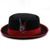 春秋ビリコックは小さな縁のボウラー帽子の男子ファッションイギリスのヒップホップフェドラ帽子パーティーソンブレロキャップ