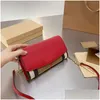 Car dvr Cross Body Borsa a catena classica Borsa a tracolla Donna Shoder Bagswork Colore Tartan Hasp Grain Vera pelle Cerniera interna Drop Deli Dh3Ge