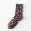 Vrouwen sokken mode luipaard print lente herfst high street sexy trendy dier warm