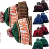 Casquettes pour hommes Chapeaux NCAA Toutes les 32 équipes Tricoté à revers Pom Hurricanes Bonnets Rayé Sideline Laine Chaud USA College Sport Bonnet en tricot Bonnet de hockey Bonnet pour femme