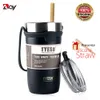 Thermoses Tyeso Thermos Bouteille Eau Thermique Tasse pour Bière Froide Tasse à Café Gobelet en Acier Inoxydable avec Paille Bouteille Isotherme Voyage Boisson 230224