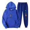 Herren-Trainingsanzüge 2021 Modemarke Herren-Set Fleece-Hoodie-Hose Dicke warme Trainingsanzug-Sportbekleidung Mit Kapuze Trainingsanzüge Männlicher Sweatsuit-Trainingsanzug Z0224