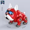 Electric/RC Animals Ukboo Dance Music Bulldog Robot Intelligent Interactive Dog com brinquedos leves para crianças Early Education Baby Toy Boys meninas 230225