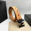 Designer Genuine Leather Belts For Women Mens Smooth Gold Belt Woman Luxury M Belts Fashion Waistband Girdle Cintura Ceinture 2302252D