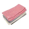 Table Napkin Checked Cotton Dinner Cloth Napkins - Set Of 12 (17 X 17 Inches) For Events & Home Use