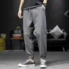 Męskie spodnie Hybskr High Street Duży lniany stały kolor Casual Pants Nowy japoński duży hip hop harem pant Męskie spodnie Z0225