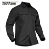 Casual shirts voor heren tacvasen zomer tactische militaire shirts mannen lichtgewicht snel droge vrachtwerk shirts met lange mouwen combat leger shirts vissen tops 230225