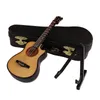 Dekorativa föremål Figurer Mini Klassisk gitarr Trä Miniatyrmodell Musikinstrumentdekoration Gift Decor för sovrum vardagsrum 230224