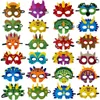 Masques de fête 24 Pcs Dinosaure Feutre Matériel Dino Fournitures Décoration Différents Types pour Halloween Noël Anniversaire 230225