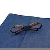 Halskrawatten Natur Holz Holz Fliege für Herren handgefertigt Gravata Solid Bowtie Anzug Hemd Hochzeit Hanky ​​Accessoires Krawatten Geschenk
