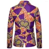 Mäns kostymer 16 färger Hawaii Style Men's Blazers Spring och Autumn Casual Printed Coat Party Slim Fit Mönster Floral Suit Jackor M-3XL