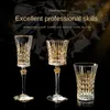 Vinglas för franska importerade lyx CDA Whisky Glass Gold Crystal Red Wine Cup High-End present Box Set 230225