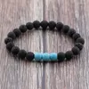 Charm Bracelets 11 Colors Lava 8mm Stone Beads Volcano Natural Bracelet Beaded Bead Jewelry For Men Women Health Yoga