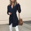 Women's Wool & Blends Autumn/winter 2023 Clothing Coat Sexy V-neck Lace With A Solid Casual Slim Warm Simple Elegant Woman