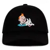 قبعات الكرة القطن Tintin Dad Hat المطرزة قبعة البيسبول CAP مخصصة حزام Back للجنسين Aventures القبعات de snapback