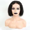 Chinese 100% Human Hair Double Drawn Bone Straight 13X4 Lace Frontal Bob Wig Jerry Curly 10-14inch 150% 180% 210% Density