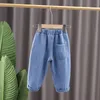 Jeans Spring Kids jongens meisjes mode solide kinderen voor casual denim broek peuter hoge kwaliteit 0 5 jaar 230224