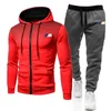 Herrspårar 2023 Fashion Men's Autumn and Winter Trousers Hoodie Pullover Twopiece Jogging Suit M3XL Cotton Track and Field Sports Z0224