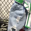 Jeans Bambini Pantaloni con buco rotto Pantaloni Neonati Marca Moda Autunno 2 7Yearrs Abbigliamento per bambini Senza cintura 230224