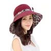 Brede rand hoeden vrouwen zomer strand reizen bowknot zon hoed omkeerbare opvouwbare capwide