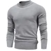 メンズTシャツ冬のメンズモックネックセーターファッションソリッドカラーウォームニットプルオーバーメンカジュアルエラスティックセーター男性秋のニットウェア230225