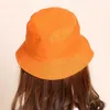 Широкие шляпы Unisex Сплошные хлопковые складные шляпы для ковшей мужчины женщины Лето солнце