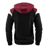 Sweats à capuche pour hommes Sweatshirts Automne Hiver Vestes à capuche Manches longues Zipper Splicing Hoodies Sweatshirts Casual Hooded Sursuit Streetwear Male 230225