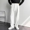 Pantalon de costume pour hommes, couleur unie, jambes larges, décontracté, nouveau Streetwear, Baggy, Style coréen, 3143