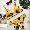 Dames badmode 2023 mujer zwempakken sexy strappy bikini push omhoog tweedelig apart vrouwelijk zwempak voor vrouwen solide meisje bikini's