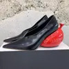 Elbise ayakkabıları klasik tek renkli ayak parmağı kadın deri yüksek topuklu ayakkabılar balon topuk tasarım roman moda 2023 230225
